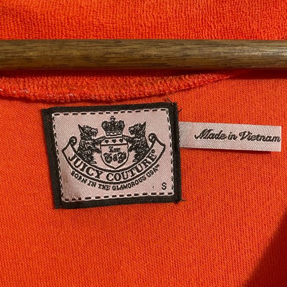Juicy Couture Terrycloth Vintage Orange Mini Dress - Picture 2 of 5
